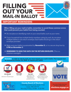 Filling out your mail in ballot!